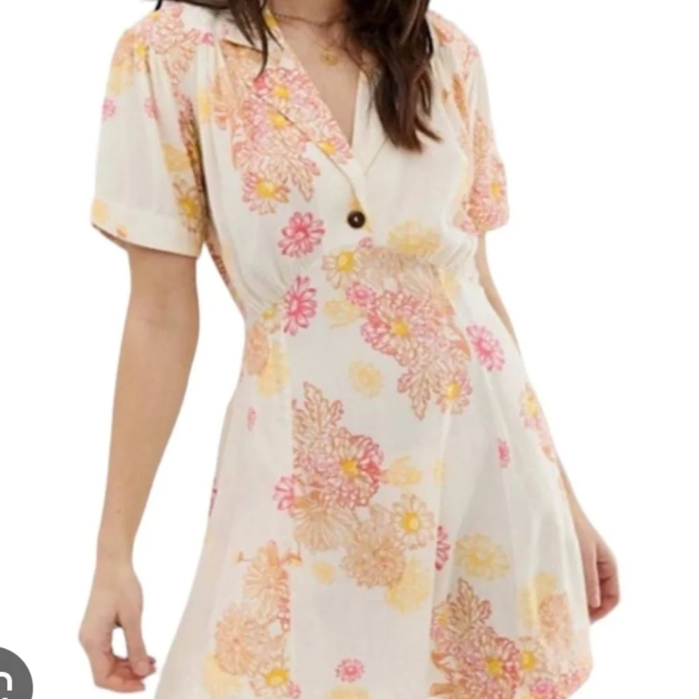Free People Floral Mini Dress in Pink and Yellow - Picture 2 of 10